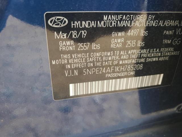 Photo 11 VIN: 5NPE24AF1KH785208 - HYUNDAI SONATA 