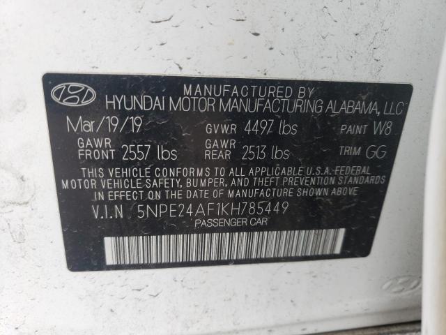 Photo 12 VIN: 5NPE24AF1KH785449 - HYUNDAI SONATA SE 