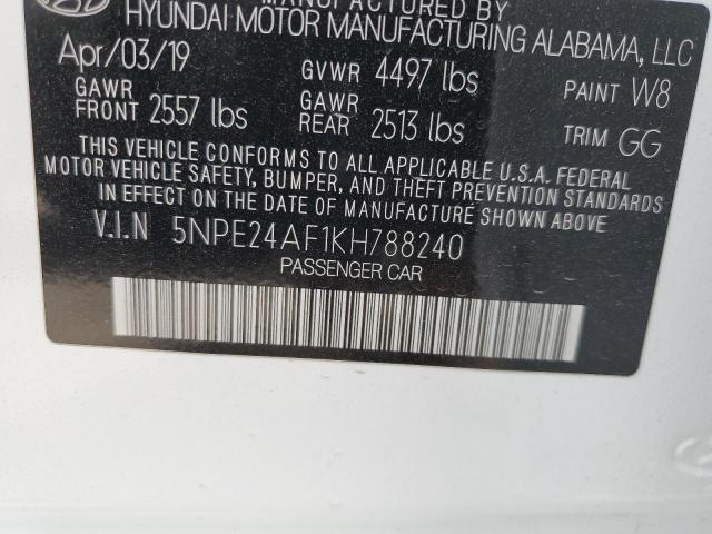 Photo 9 VIN: 5NPE24AF1KH788240 - HYUNDAI SONATA 