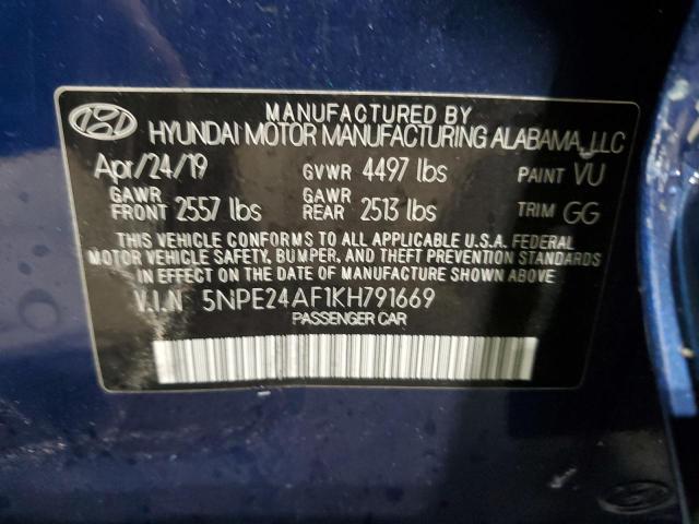 Photo 11 VIN: 5NPE24AF1KH791669 - HYUNDAI SONATA 