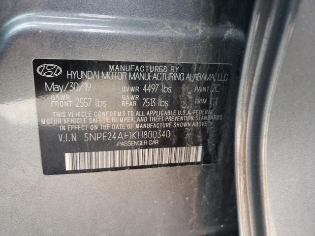 Photo 9 VIN: 5NPE24AF1KH800340 - HYUNDAI SONATA SE 