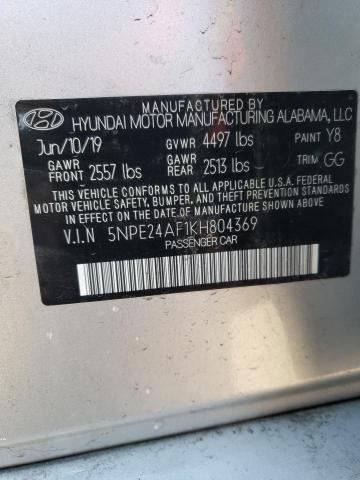 Photo 11 VIN: 5NPE24AF1KH804369 - HYUNDAI SONATA 