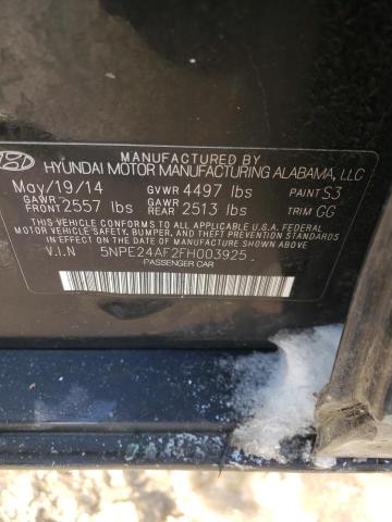 Photo 11 VIN: 5NPE24AF2FH003925 - HYUNDAI SONATA SE 