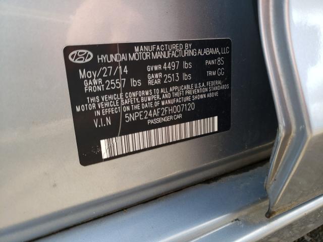 Photo 9 VIN: 5NPE24AF2FH007120 - HYUNDAI SONATA SE 