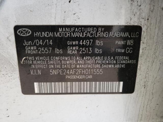 Photo 11 VIN: 5NPE24AF2FH011555 - HYUNDAI SONATA SE 