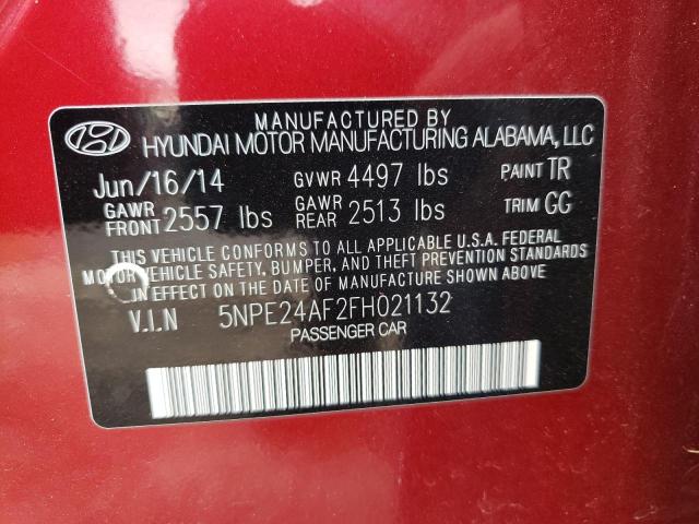 Photo 9 VIN: 5NPE24AF2FH021132 - HYUNDAI SONATA SE 