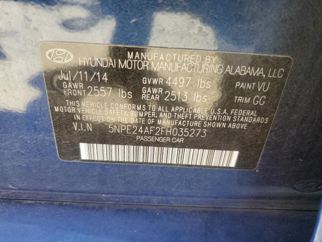 Photo 11 VIN: 5NPE24AF2FH035273 - HYUNDAI SONATA SE 