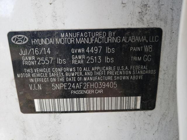 Photo 9 VIN: 5NPE24AF2FH039405 - HYUNDAI SONATA SE 