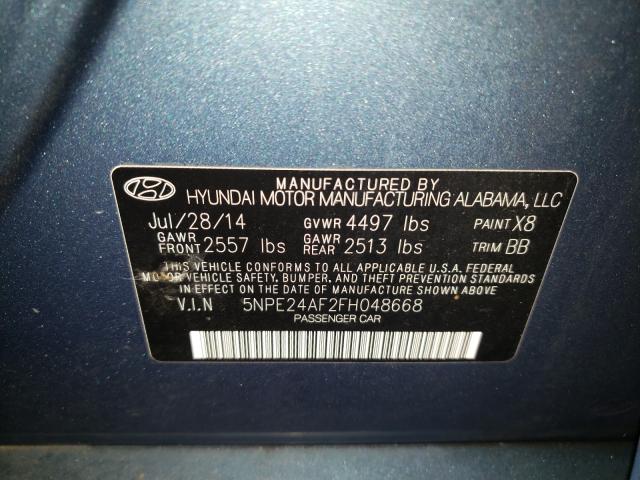 Photo 9 VIN: 5NPE24AF2FH048668 - HYUNDAI SONATA SE 