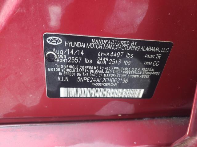 Photo 9 VIN: 5NPE24AF2FH062196 - HYUNDAI SONATA SE 