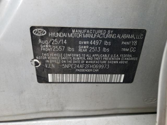 Photo 11 VIN: 5NPE24AF2FH069973 - HYUNDAI SONATA SE 