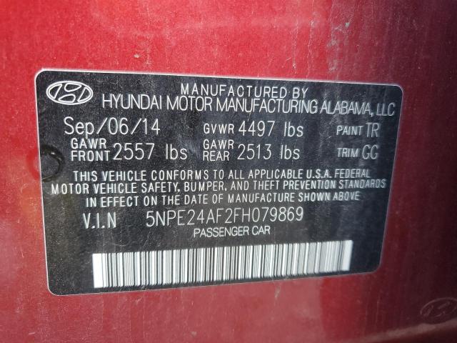 Photo 11 VIN: 5NPE24AF2FH079869 - HYUNDAI SONATA SE 