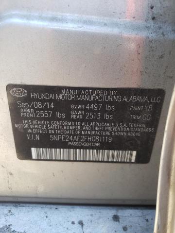 Photo 9 VIN: 5NPE24AF2FH081119 - HYUNDAI SONATA SE 