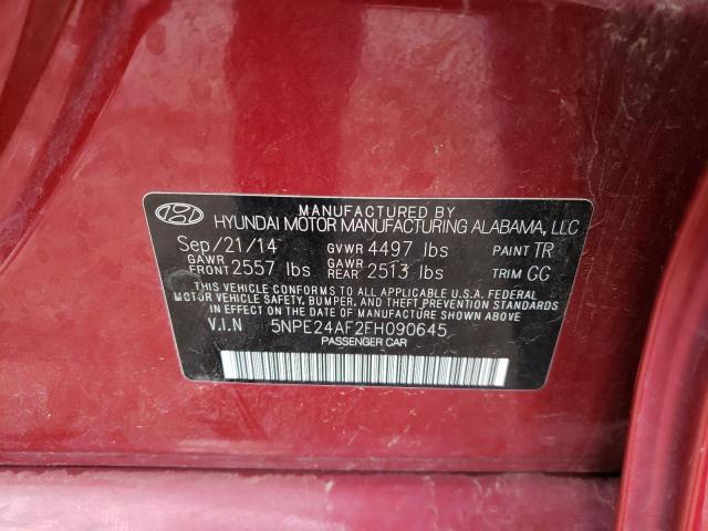 Photo 9 VIN: 5NPE24AF2FH090645 - HYUNDAI SONATA SE 