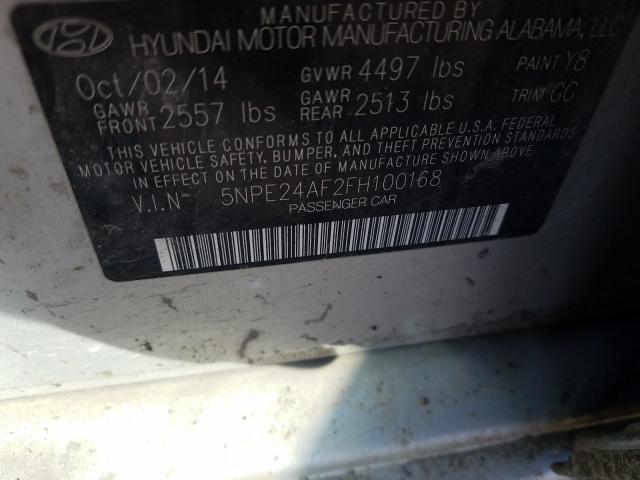 Photo 9 VIN: 5NPE24AF2FH100168 - HYUNDAI SONATA SE 