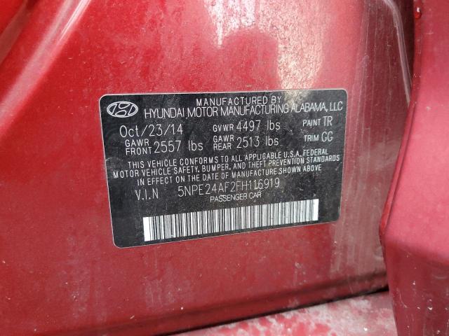 Photo 12 VIN: 5NPE24AF2FH116919 - HYUNDAI SONATA 