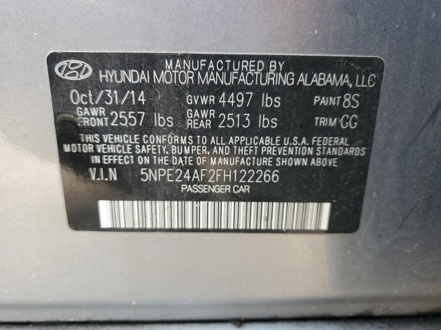 Photo 11 VIN: 5NPE24AF2FH122266 - HYUNDAI SONATA 