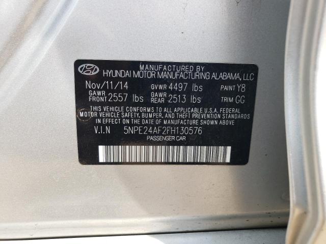 Photo 11 VIN: 5NPE24AF2FH130576 - HYUNDAI SONATA SE 