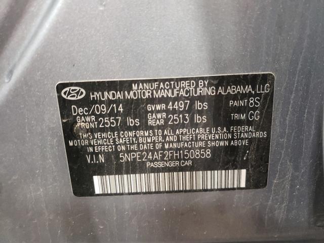 Photo 9 VIN: 5NPE24AF2FH150858 - HYUNDAI SONATA SE 