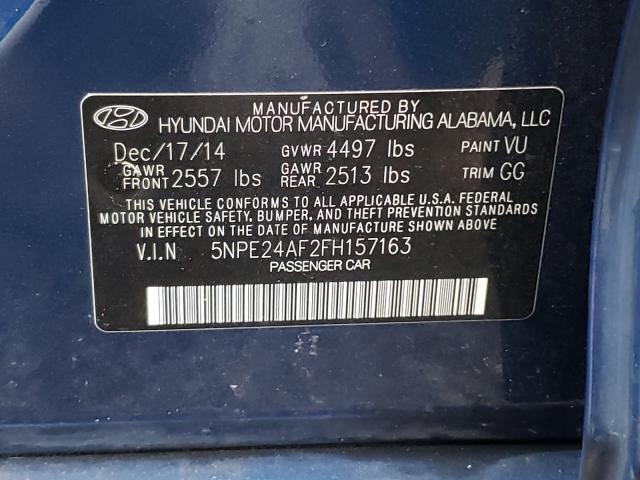 Photo 9 VIN: 5NPE24AF2FH157163 - HYUNDAI SONATA SE 