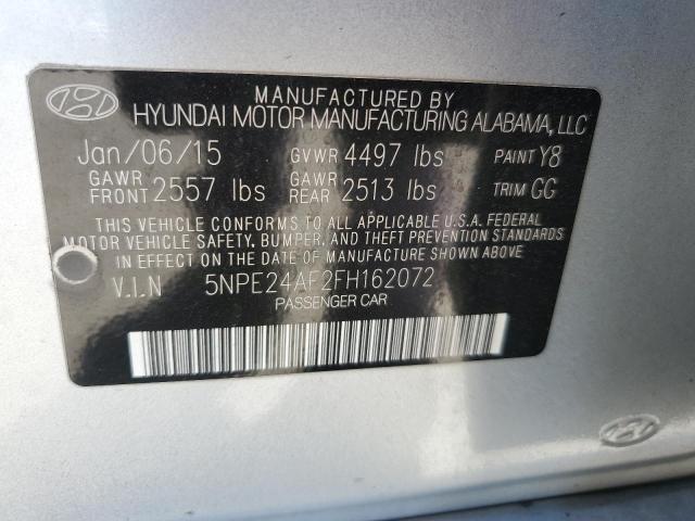 Photo 11 VIN: 5NPE24AF2FH162072 - HYUNDAI SONATA SE 