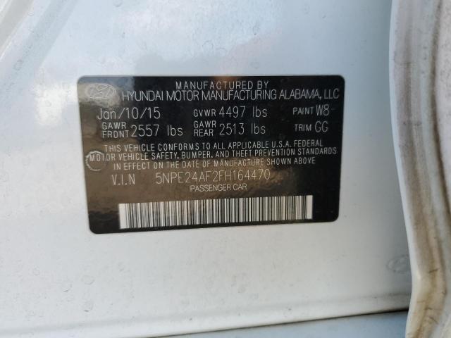 Photo 11 VIN: 5NPE24AF2FH164470 - HYUNDAI SONATA SE 