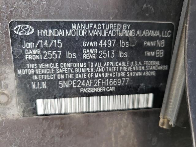 Photo 11 VIN: 5NPE24AF2FH166977 - HYUNDAI SONATA 