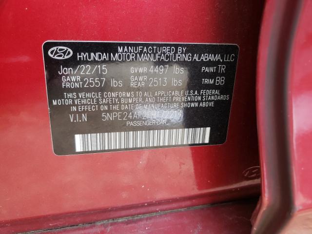 Photo 9 VIN: 5NPE24AF2FH172214 - HYUNDAI SONATA SE 