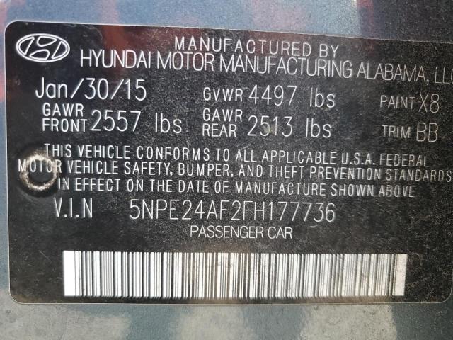 Photo 11 VIN: 5NPE24AF2FH177736 - HYUNDAI SONATA SE 