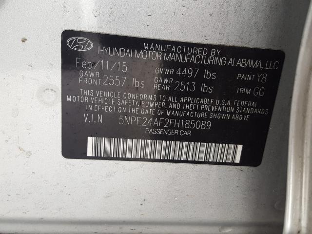 Photo 9 VIN: 5NPE24AF2FH185089 - HYUNDAI SONATA SE 