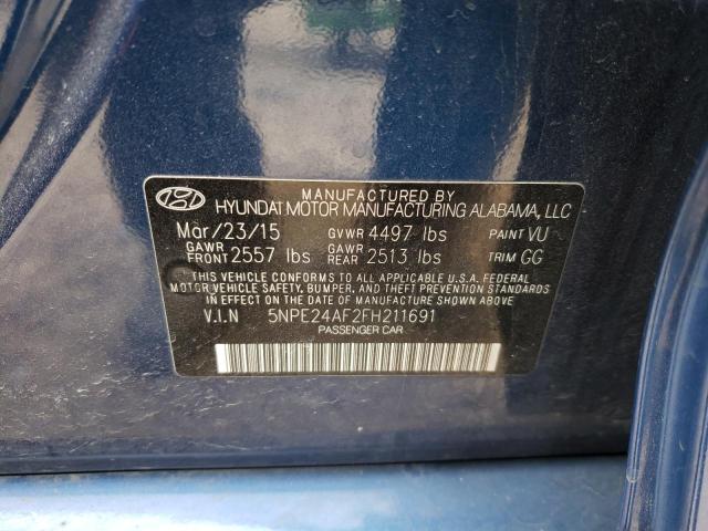 Photo 11 VIN: 5NPE24AF2FH211691 - HYUNDAI SONATA SE 