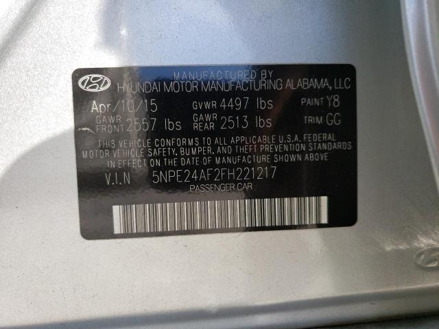 Photo 11 VIN: 5NPE24AF2FH221217 - HYUNDAI SONATA 