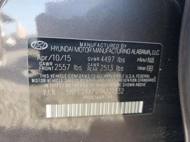 Photo 11 VIN: 5NPE24AF2FH221332 - HYUNDAI SONATA SE 