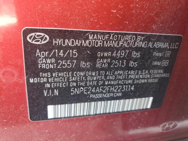 Photo 11 VIN: 5NPE24AF2FH223114 - HYUNDAI SONATA 