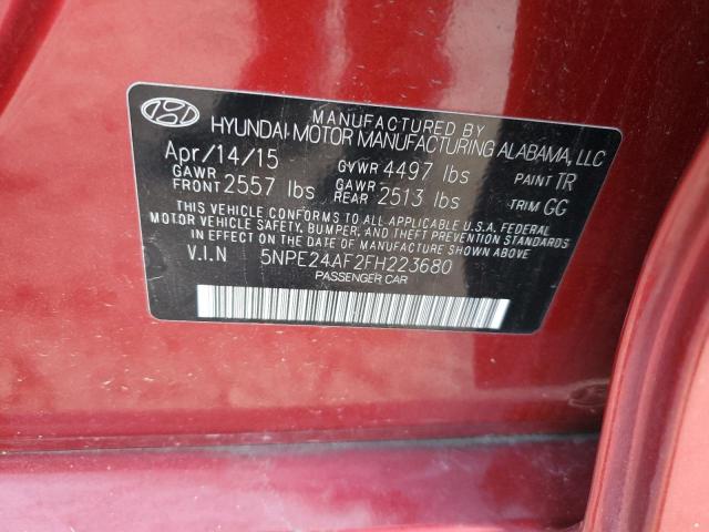 Photo 11 VIN: 5NPE24AF2FH223680 - HYUNDAI SONATA SE 