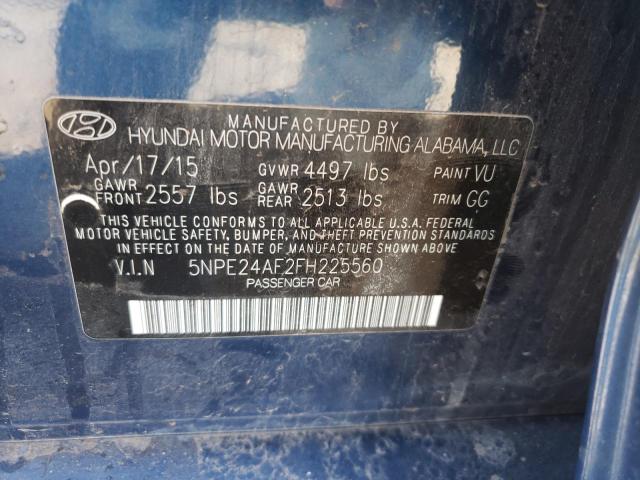 Photo 11 VIN: 5NPE24AF2FH225560 - HYUNDAI SONATA SE 