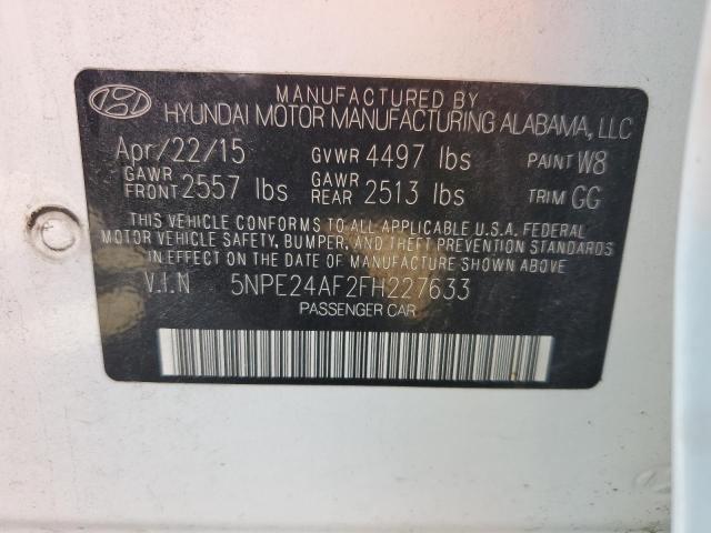 Photo 11 VIN: 5NPE24AF2FH227633 - HYUNDAI SONATA SE 