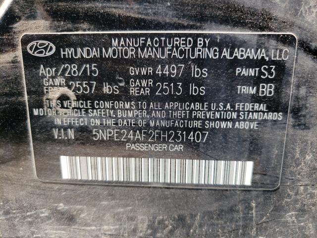 Photo 9 VIN: 5NPE24AF2FH231407 - HYUNDAI SONATA SE 