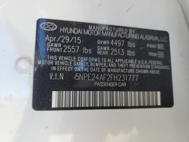 Photo 11 VIN: 5NPE24AF2FH231777 - HYUNDAI SONATA SE 