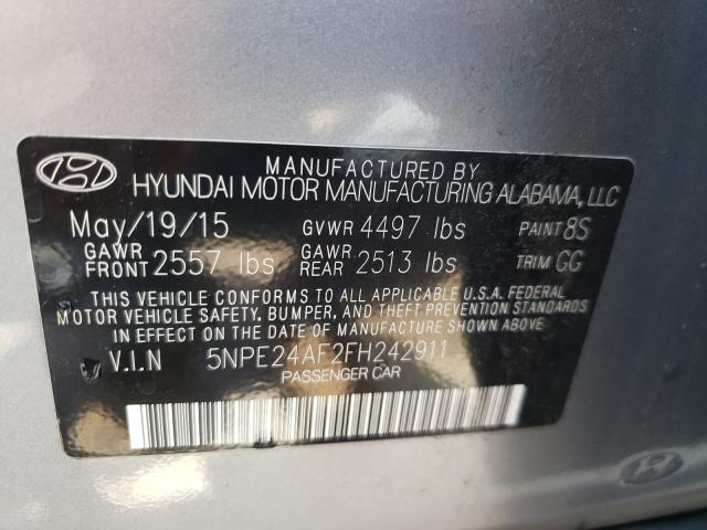 Photo 9 VIN: 5NPE24AF2FH242911 - HYUNDAI SONATA SE 