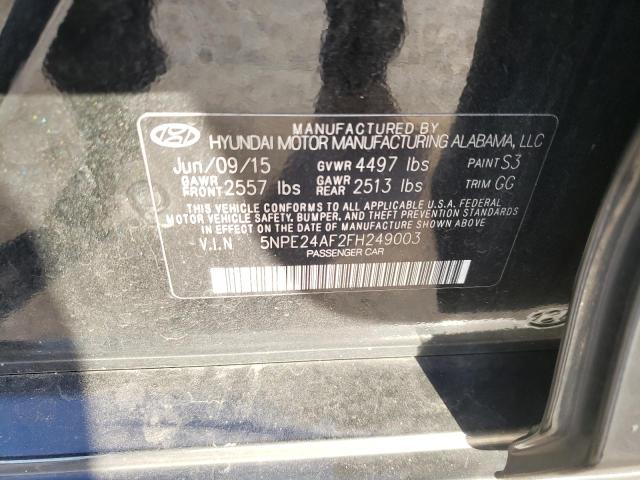 Photo 9 VIN: 5NPE24AF2FH249003 - HYUNDAI SONATA SE 