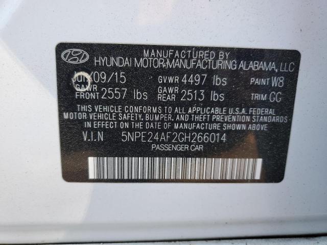 Photo 11 VIN: 5NPE24AF2GH266014 - HYUNDAI SONATA 