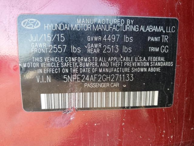 Photo 11 VIN: 5NPE24AF2GH271133 - HYUNDAI SONATA SE 