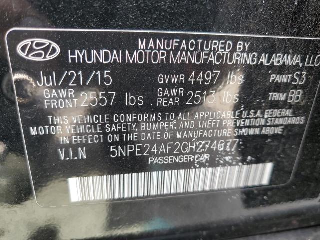 Photo 11 VIN: 5NPE24AF2GH274677 - HYUNDAI SONATA SE 