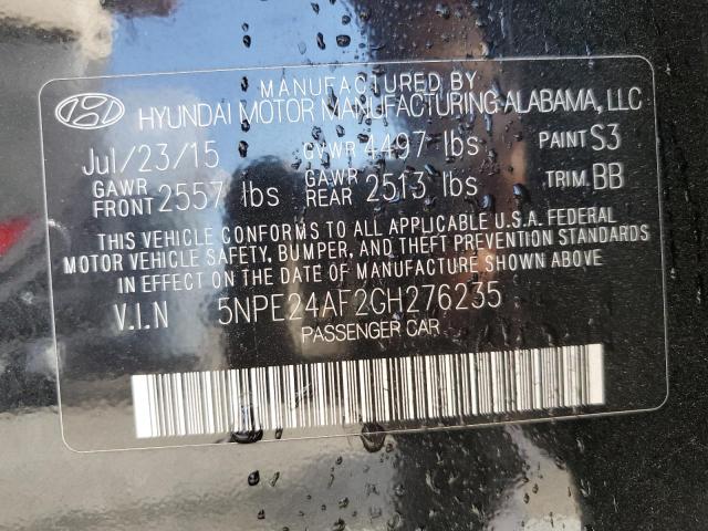 Photo 11 VIN: 5NPE24AF2GH276235 - HYUNDAI SONATA SE 