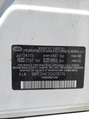 Photo 11 VIN: 5NPE24AF2GH276770 - HYUNDAI SONATA SE 