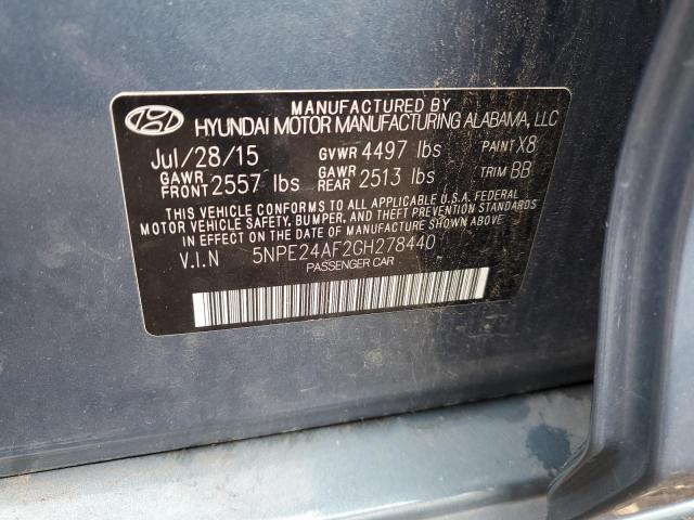 Photo 11 VIN: 5NPE24AF2GH278440 - HYUNDAI SONATA 