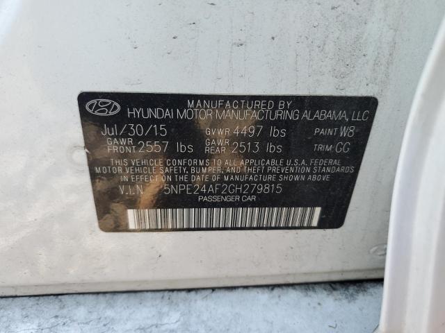 Photo 11 VIN: 5NPE24AF2GH279815 - HYUNDAI SONATA 