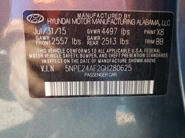 Photo 11 VIN: 5NPE24AF2GH280625 - HYUNDAI SONATA SE 