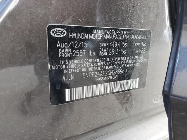 Photo 11 VIN: 5NPE24AF2GH286960 - HYUNDAI SONATA SE 